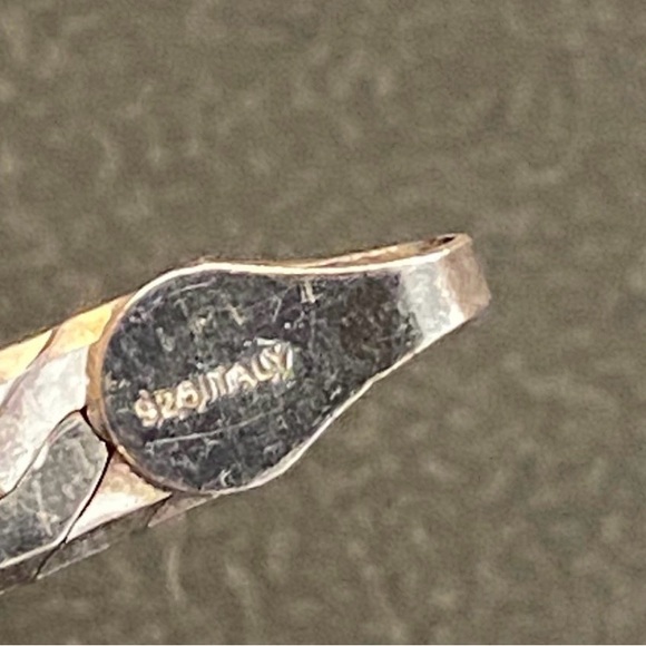 Vintage Sterling Silver Wide Herringbone 30 inch Necklace - Picture 12 of 12